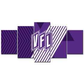 VfL Osnabrück Lila-Weißer Linienhintergrund Leinwandbilder