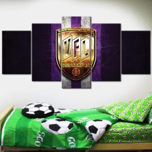 Alternative view of VfL Osnabrück Violettes Metall Leinwandbilder