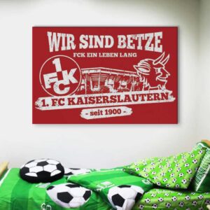 Alternative view of 1. FC Kaiserslautern Wir sind Betze – Ein Leben lang 1FCK Leinwandbilder