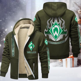 SV Werder Bremen Gefütterte Kapuzenjacke – SVW Samt Zip-Hoodie (Ver.3)