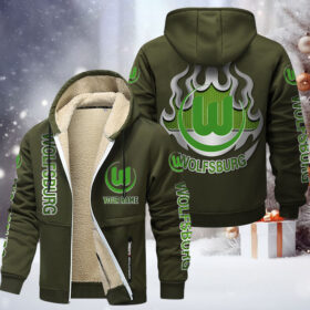 VfL Wolfsburg Gefütterte Kapuzenjacke – WOB Samt Zip-Hoodie