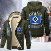 Hamburger SV Gefütterte Kapuzenjacke - HSV Samt Zip-Hoodie