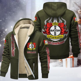Bayer 04 Leverkusen Gefütterte Kapuzenjacke – B04 Samt Zip-Hoodie
