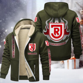 Jahn Regensburg Gefütterte Kapuzenjacke – SSV Samt Zip-Hoodie