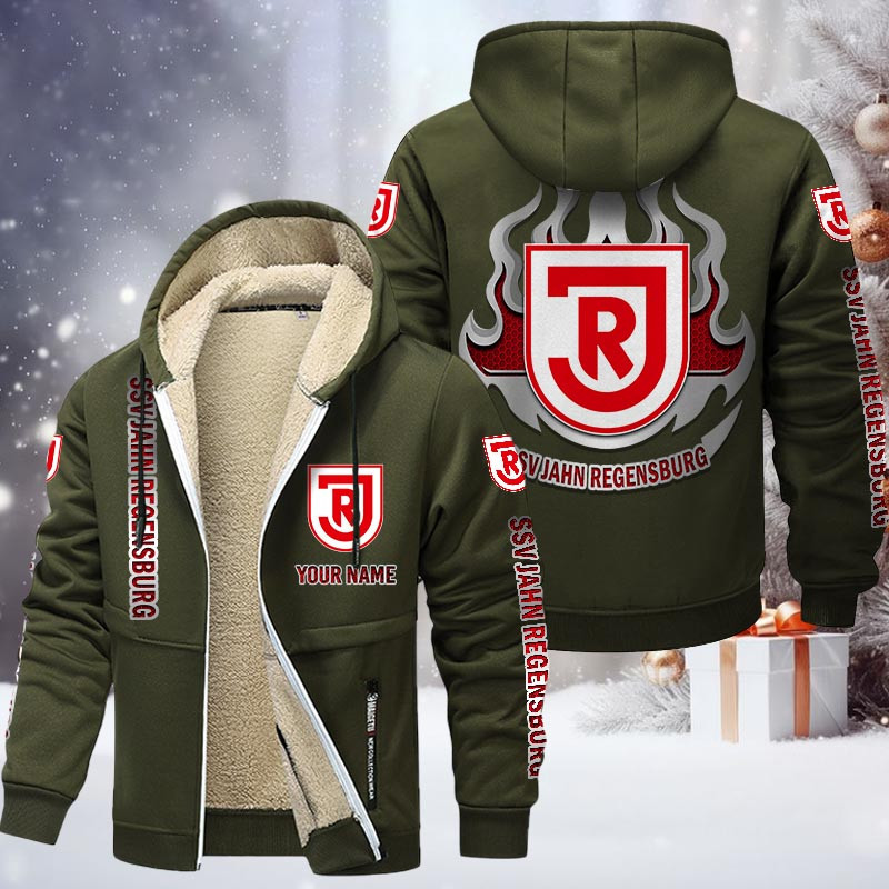 Jahn Regensburg Gefütterte Kapuzenjacke - SSV Samt Zip-Hoodie