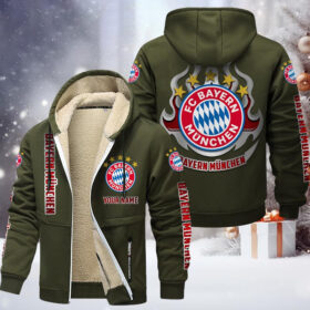 FC Bayern Munchen Gefütterte Kapuzenjacke – FCB Samt Zip-Hoodie