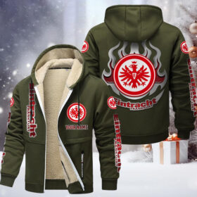Eintracht Frankfurt Gefütterte Kapuzenjacke – SGE Samt Zip-Hoodie