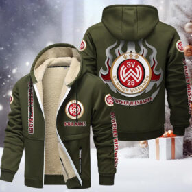 Wehen Wiesbaden Gefütterte Kapuzenjacke – SVW Samt Zip-Hoodie