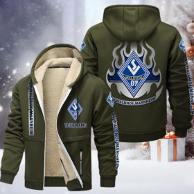 Waldhof Mannheim Gefütterte Kapuzenjacke – SVW Samt Zip-Hoodie (Ver.2)