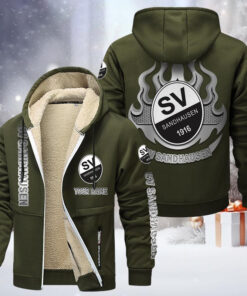 Alternative view of SV Sandhausen Gefütterte Kapuzenjacke - SVS Samt Zip-Hoodie